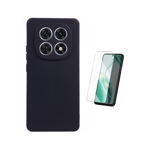 Kit Vidro Temperado Cleargorilasglass + Capa Proteção Silicone GIFT4ME Para Xiaomi Redmi Note 15 5G - Preto