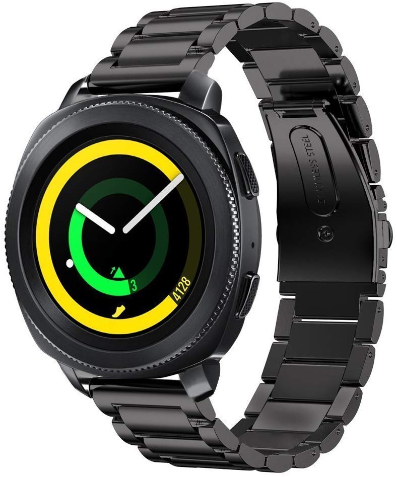 Bracelete de Aço + Ferramenta GIFT4ME Compativel Com Samsung Galaxy Watch7 LTE 44mm - Preto