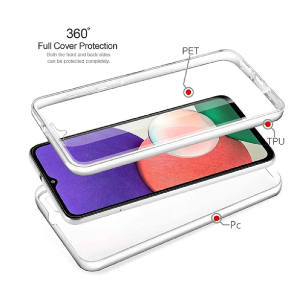 Kit Capa 360° Proteção Frente e Verso + 1 Handholder + 1 Suporte Handholder Branco GIFT4ME Para Samsung Galaxy A17 5G - Transparente/Branco