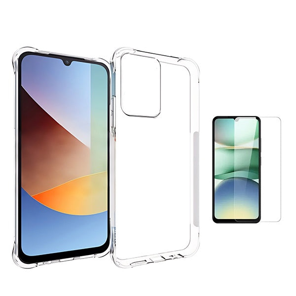 Kit Capa Super Proteção + Película de Vidro Temperado GIFT4ME Para Xiaomi Redmi 15a 5G - Transparente