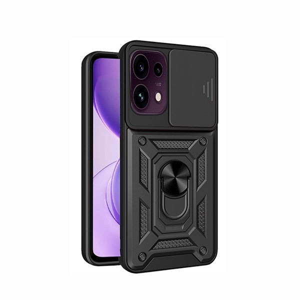 Capa de Proteção Militar Magnética Janela Deslizante GIFT4ME Para Oppo Reno16 F 5G - Preto