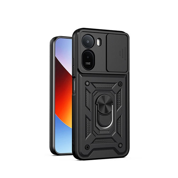 Capa de Proteção Militar Magnética Janela Deslizante GIFT4ME Para Xiaomi Redmi A7 Pro 4G - Preto