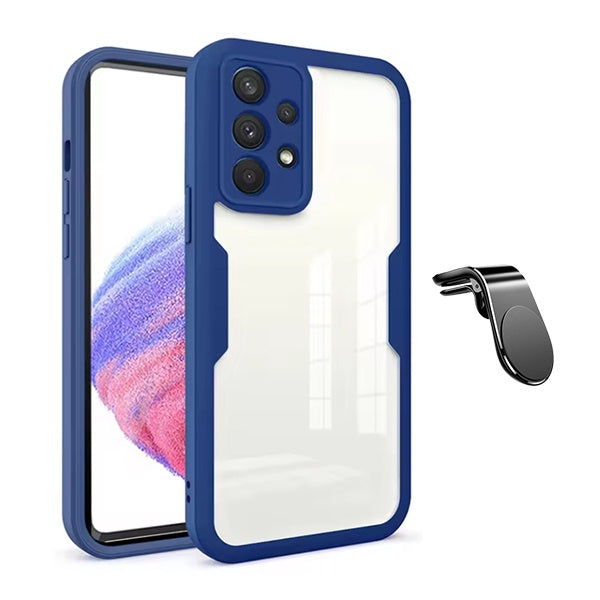 Kit Capa 360° Proteção Frente e Verso + Suporte Magnético L Gift4Me Para Samsung Galaxy A13 - Azul Escuro