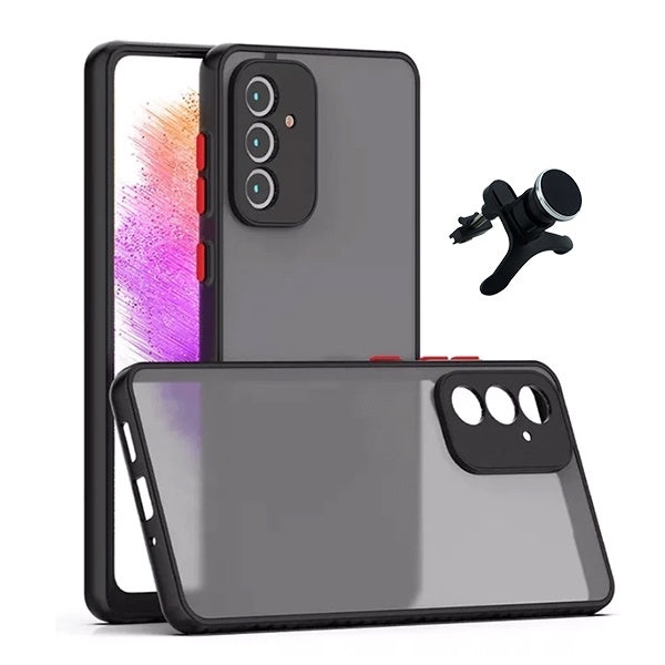 Kit Capa Traseira Proteção Camara + Suporte Magnético Com Pernas Gift4Me Para Samsung Galaxy A13 5G - Preto