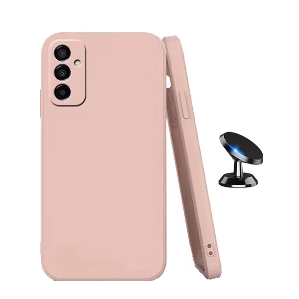 Kit Suporte Magnético + Capa Proteção Silicone Gift4Me Para Samsung Galaxy M23 5G - Rosa