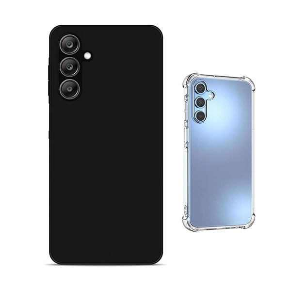 Kit Capa Proteção Silicone + Super Proteção GIFT4ME Para Samsung Galaxy A17 5G - Preto / Transparente