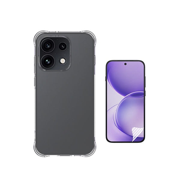 Kit Capa Traseira Super Proteção + Película de Hydrogel Frente Transparente GIFT4ME Para Oppo Reno16 FS 5G - Transparente