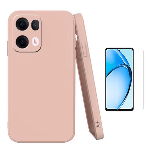 Kit Vidro Temperado Cleargorilasglass + Capa Proteção Silicone GIFT4ME Para Oppo Reno13 Pro - Rosa