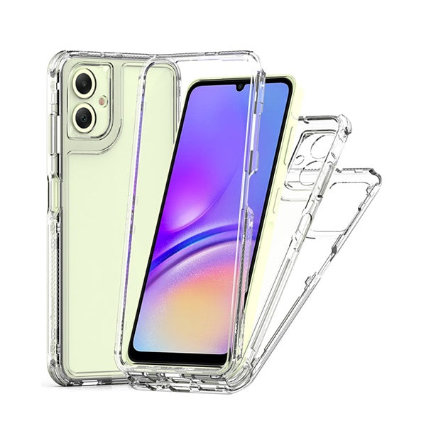 Kit Capa 360° Proteção Frente e Verso + 1 Handholder + 1 Suporte Handholder Branco GIFT4ME Para Samsung Galaxy A07 - Transparente/Branco