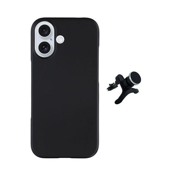 Kit Suporte Magnético Com Pernas + Capa Proteção Silicone GIFT4ME Para Apple iPhone 17 - Preto