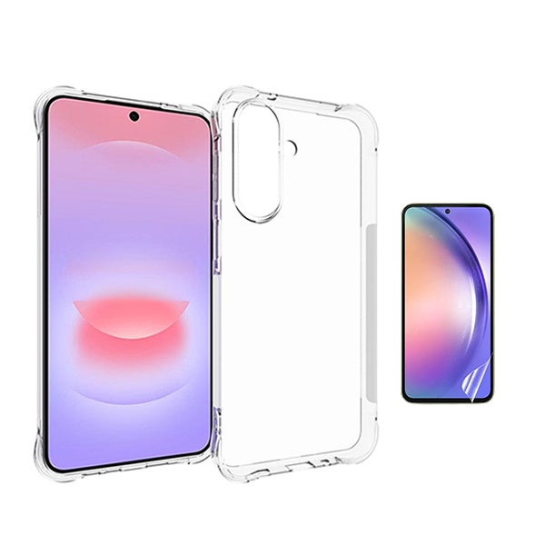 Kit Capa Traseira Super Proteção + Película de Hydrogel Frente Transparente GIFT4ME Para Samsung Galaxy A27 5G - Transparente