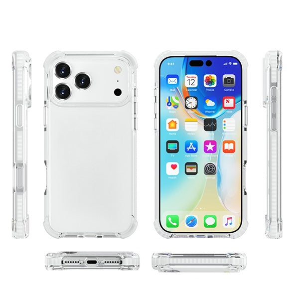 Kit Capa Traseira Super Proteção + Película de Hydrogel Frente Transparente GIFT4ME Para Apple iPhone 17 Pro Max - Transparente