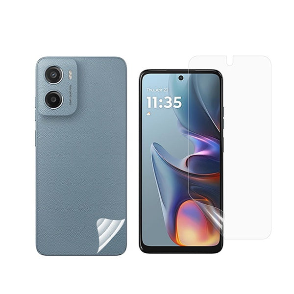 Kit Película Protectora de Hydrogel Frente e Verso GIFT4ME Para Motorola Moto E15 - Transparente