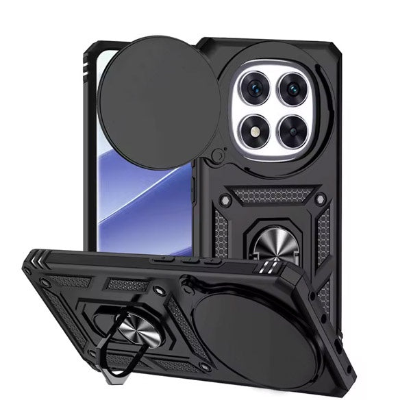 Kit Película de Vidro Temperado Gorilasglass Curvado + Capa de Proteção Militar Magnética GIFT4ME Para Xiaomi Poco X7 - Preto