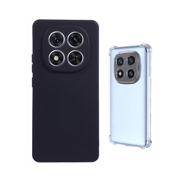 Kit Capa Proteção Silicone + Super Proteção GIFT4ME Para Xiaomi Poco M8 Pro 5G - Preto / Transparente