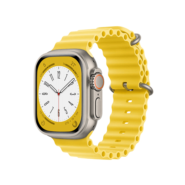 Bracelete Silicone Ondulada para Apple Watch Series 11 - 46mm - Amarelo