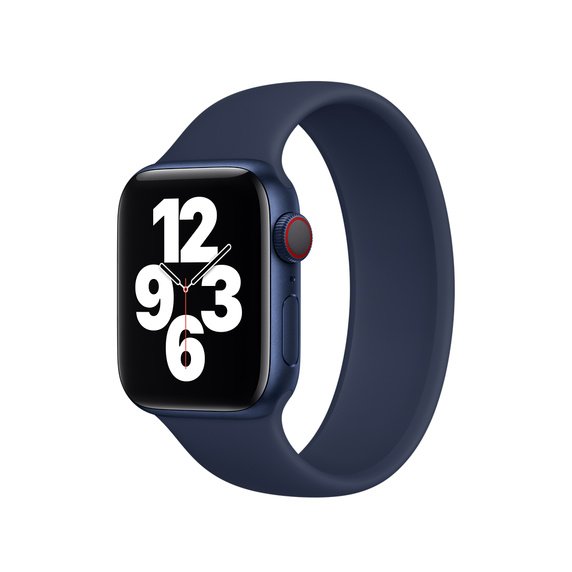 Bracelete Silicone Solo para Apple Watch SE 3 - 40mm (Pulso:164-177mm) - Azul Escuro