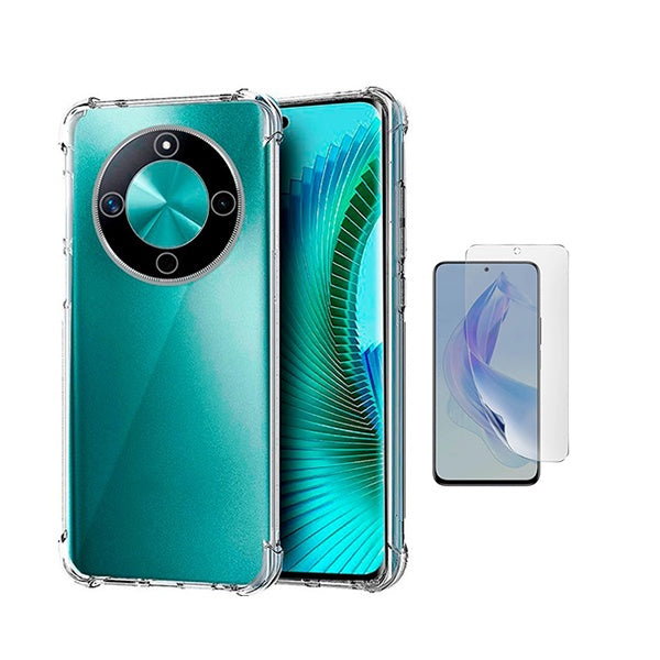 Kit Capa Traseira Super Proteção + Película de Hydrogel Frente Transparente GIFT4ME Para Honor X9d - Transparente