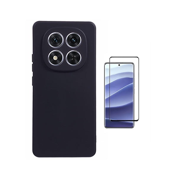 Kit Película de Vidro Temperado Gorilasglass + Capa Proteção Silicone GIFT4ME Para Xiaomi Redmi Note 15 Pro + Plus - Preto