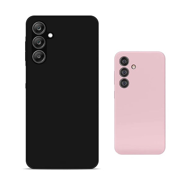 Kit 2x Capa Proteção Silicone GIFT4ME Para Samsung Galaxy A17 5G - Preto / Rosa