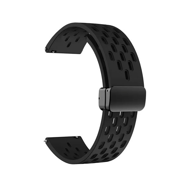 Bracelete Silicone Respirável Magnética Gift4Me Para Fossil Gen 6 - Preto