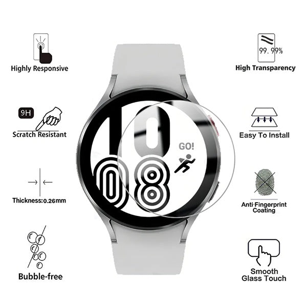 Película de Vidro Temperado GIFT4ME Para Samsung Galaxy Watch8 LTE - 40mm - Transparente