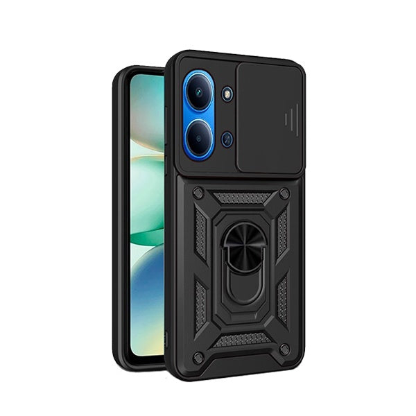 Capa de Proteção Militar Magnética Janela Deslizante GIFT4ME Para Xiaomi Redmi 15C - Preto
