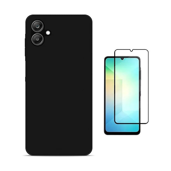 Kit Película de Vidro Temperado Gorilasglass + Capa Proteção Silicone GIFT4ME Para Samsung Galaxy A07 - Preto