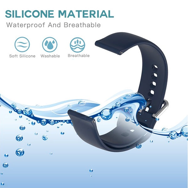 Bracelete Silicone Com Fivela GIFT4ME Para Amazfit Balance 2 - Azul Escuro