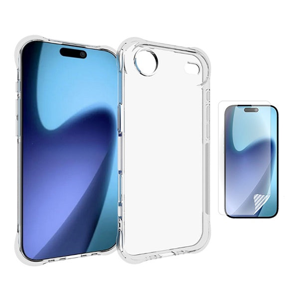 Kit Capa Traseira Super Proteção + Película de Hydrogel Frente Transparente GIFT4ME Para Apple iPhone 17 Air - Transparente