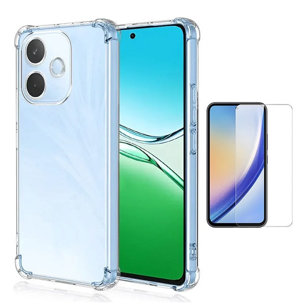 Kit Capa Super Proteção + Película de Vidro Temperado GIFT4ME Para Oppo A5 Pro 4G - Transparente