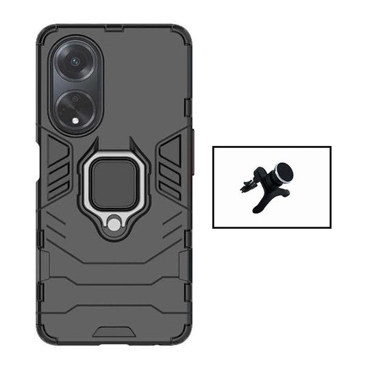 Kit Suporte Magnético Com Pernas + Capa de Proteção Militar Magnética GIFT4ME para Oppo A18 - Preto