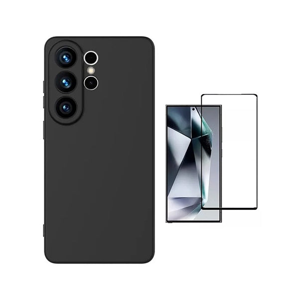 Kit Película de Vidro Temperado Gorilasglass + Capa Proteção Silicone GIFT4ME Para Samsung Galaxy S26 Ultra - Preto