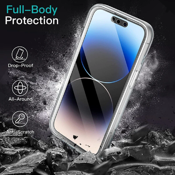 Capa 360° Proteção Frente e Verso GIFT4ME Para Apple iPhone 17 Pro - Transparente