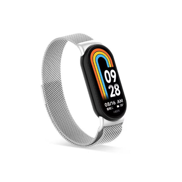 Bracelete Milanese Com Fecho Magnético GIFT4ME Compativel Com Xiaomi Smart Band 9 - Cinza