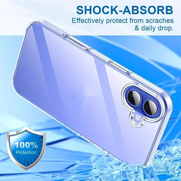 Kit Capa 360° Proteção Frente e Verso + 1 Handholder + 1 Suporte Handholder Preto GIFT4ME Para Apple iPhone 17 - Transparente/Preto