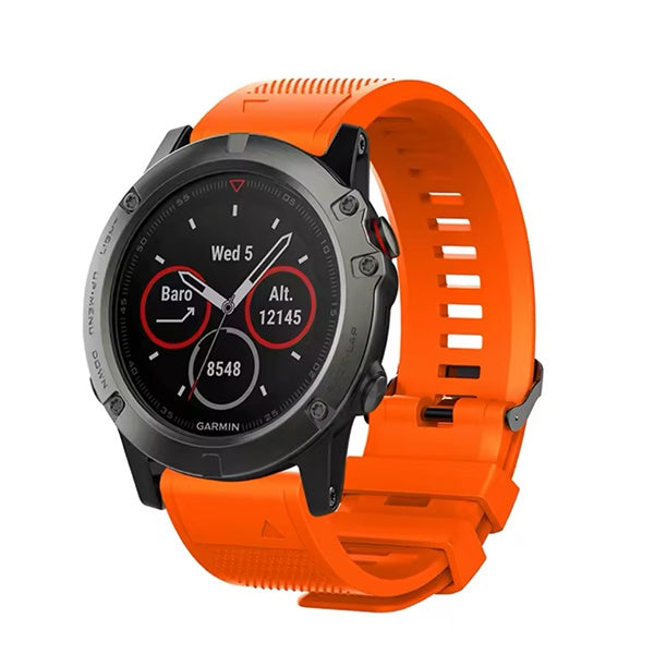 Bracelete Silicone Com Fivela Gift4Me Para Garmin 6 Pro Solar - 47mm - Laranja