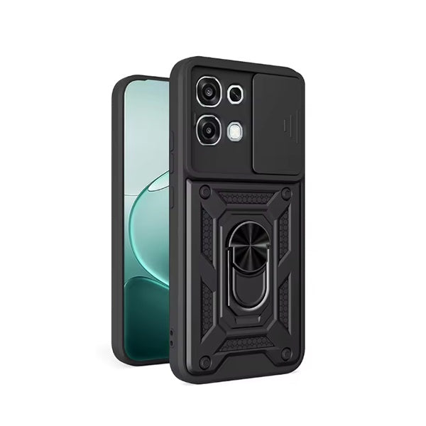 Capa de Proteção Militar Magnética Janela Deslizante GIFT4ME Para Oppo A6 Pro - Preto
