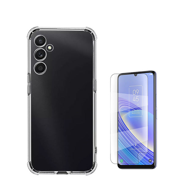 Kit Capa Traseira Super Proteção + Película de Hydrogel Frente Transparente GIFT4ME Compativel Com Samsung Galaxy M15 5G - Transparente