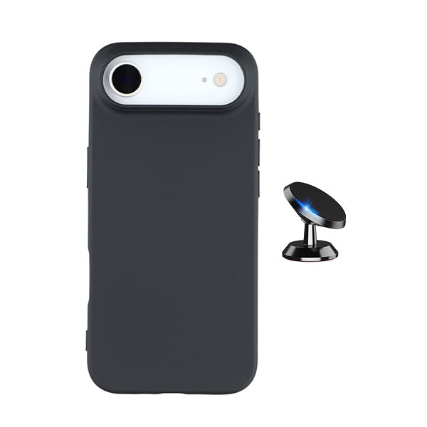 Kit Suporte Magnético + Capa Proteção Silicone GIFT4ME Para Apple iPhone 17 Air - Preto