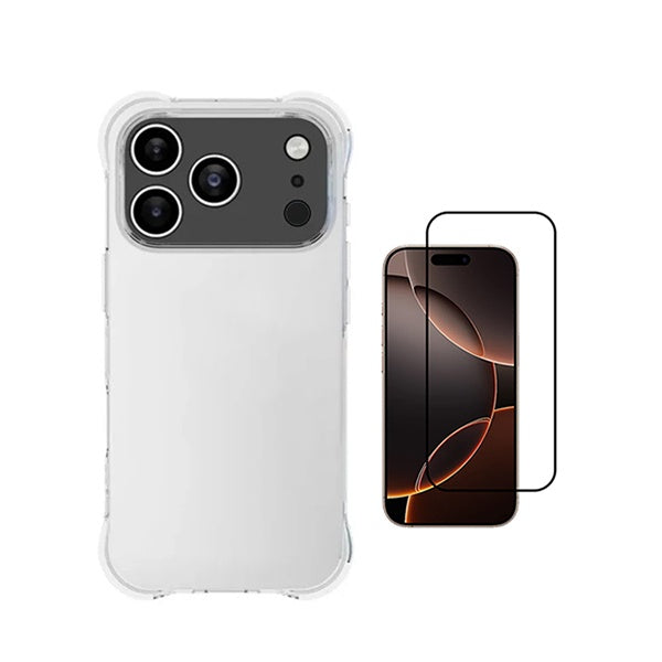 Kit Capa Super Proteção + Película de Vidro Temperado Gorilasglass GIFT4ME Para Apple iPhone 18 Pro - Transparente