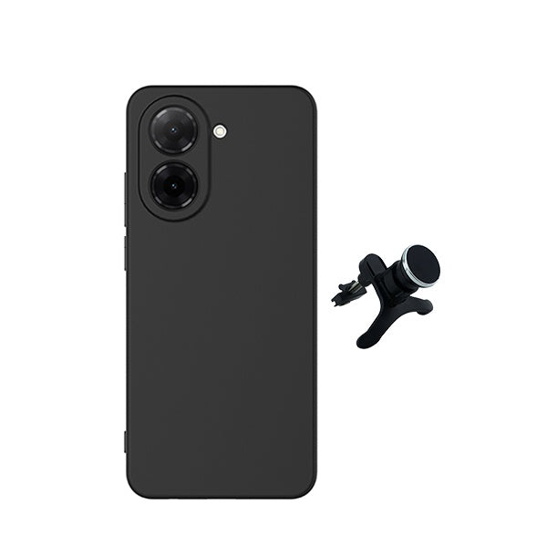 Kit Suporte Magnético Com Pernas + Capa Proteção Silicone GIFT4ME Para Xiaomi Redmi A7 - Preto