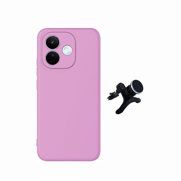 Kit Suporte Magnético Com Pernas + Capa Proteção Silicone GIFT4ME Para Xiaomi Redmi Note 17 Pro 5G - Rosa