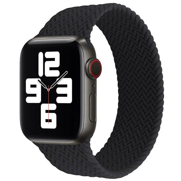 Bracelete Solo Nylon GIFT4ME Compativel Com Apple Watch Series 10 - 42mm (Pulso:142-152mm) - Preto