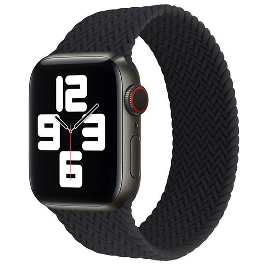 Bracelete Solo Nylon GIFT4ME Compativel Com Apple Watch Series 10 - 42mm (Pulso:152-165mm) - Preto