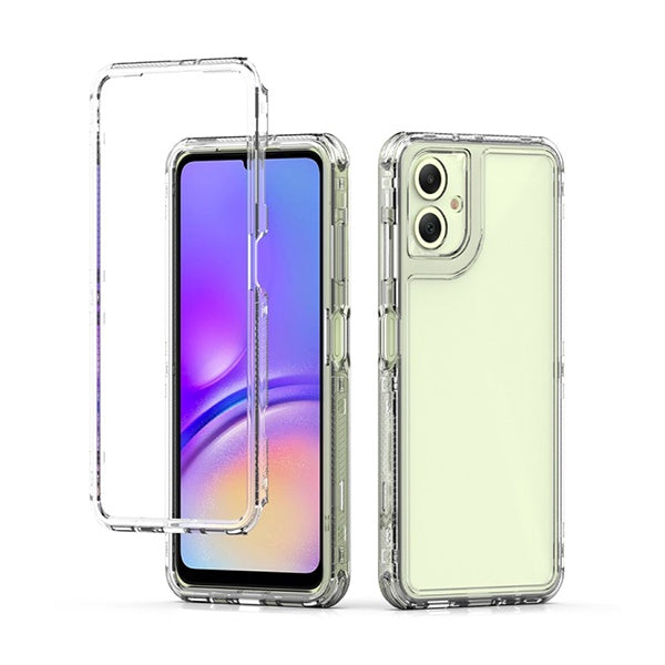 Kit Capa 360° Proteção Frente e Verso + 1 Handholder + 1 Suporte Handholder Preto GIFT4ME Para Samsung Galaxy A07 - Transparente/Preto