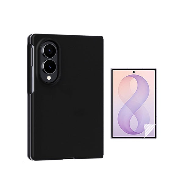 Kit Película Protectora de Hydrogel Frente + Capa Proteção Silicone GIFT4ME Para Samsung Galaxy Z Fold8 - Preto