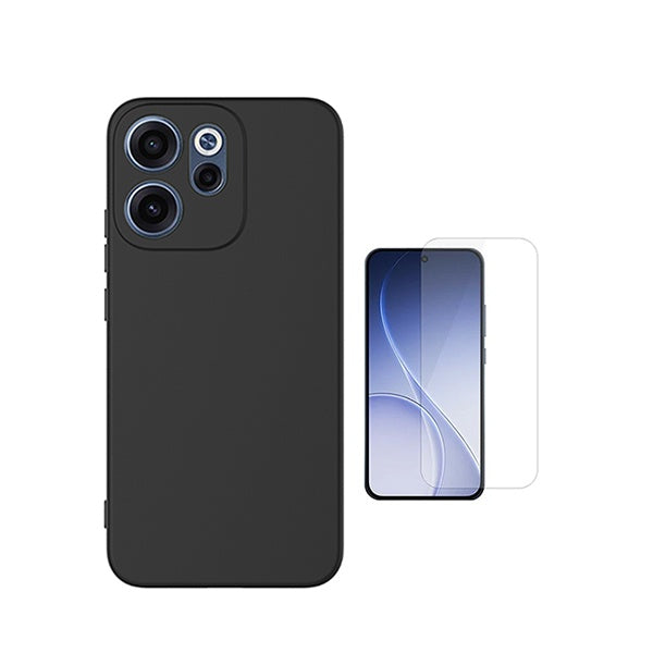 Kit Vidro Temperado Cleargorilasglass + Capa Proteção Silicone GIFT4ME Para Oppo Reno15 F - Preto
