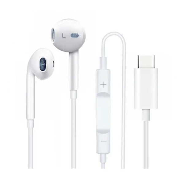 Auriculares Earphones USB-C Headset GIFT4ME Para Apple iPhone 18 Pro - Branco
