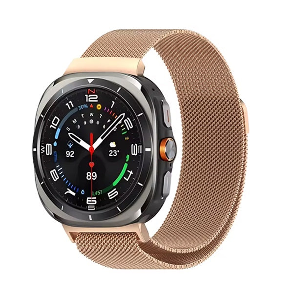 Bracelete Milanese Com Fecho Magnético GIFT4ME Para Samsung Galaxy Watch Ultra2  - Rosa ouro